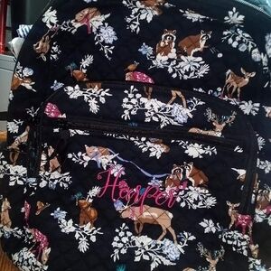 Vera Bradley Kids Backpack - Black with Animal Print